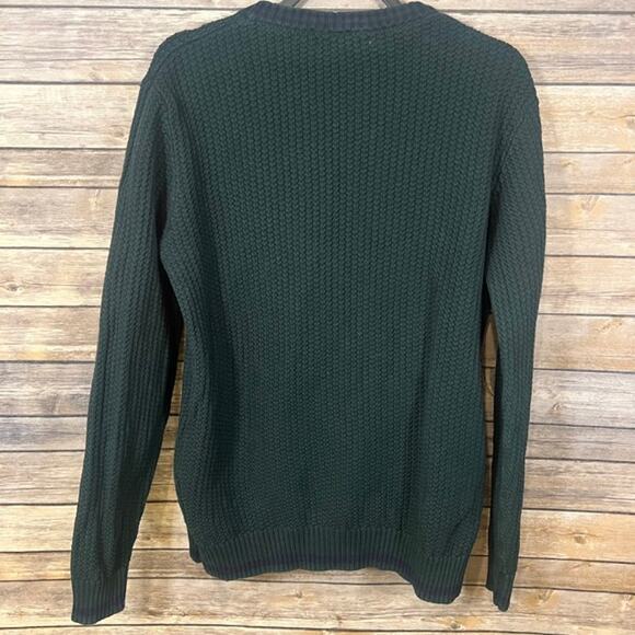 Mens Regular Fit Dark Green MNG Man Mango Pullover Knit Sweater Size Medium - Picture 2 of 4